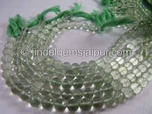 Green Amethyst Faceted Round Beads